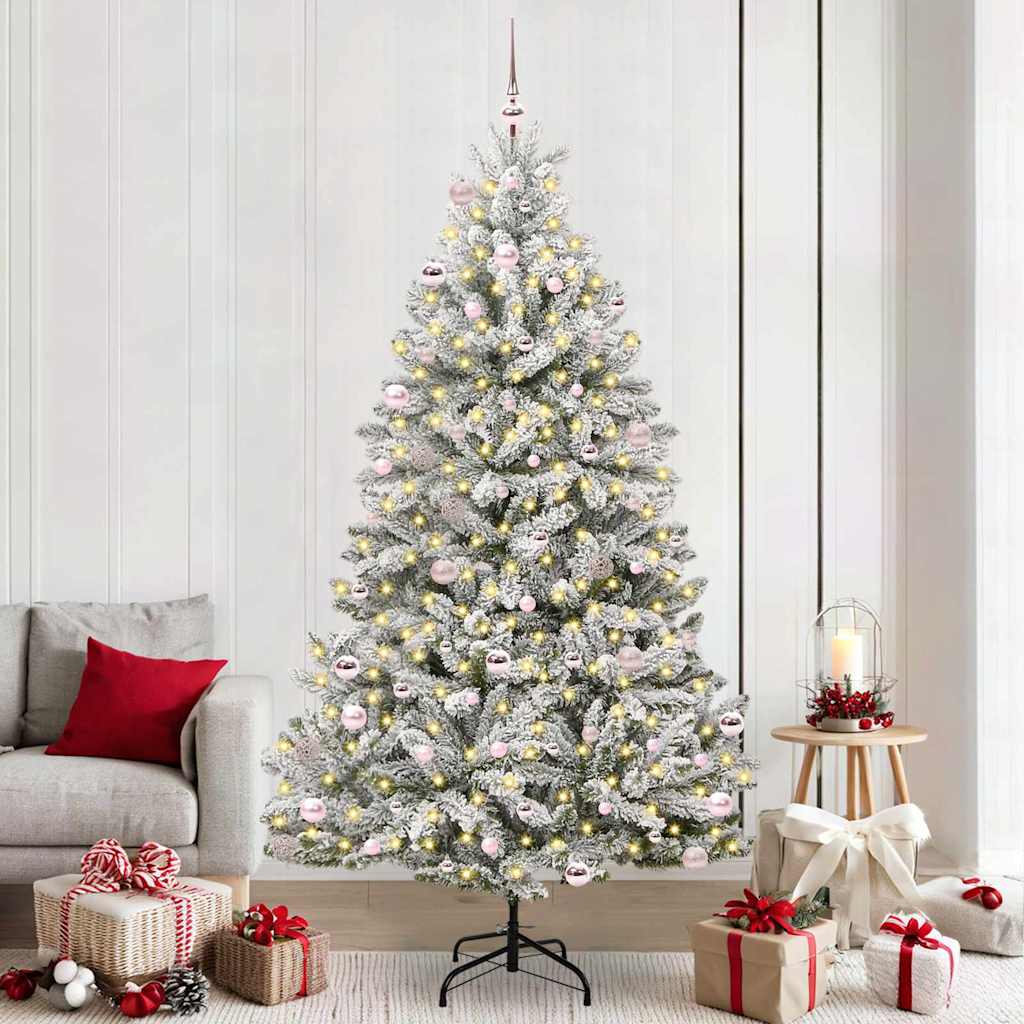 JUNG Vida Künstlicher Weihnachtsbaum Grün und Weiß 240 cm PVC und Metall