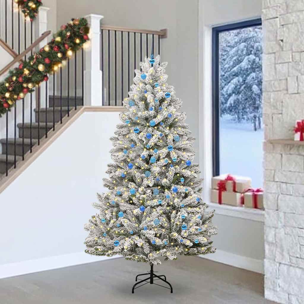 JUNG Vida Künstlicher Weihnachtsbaum Grün und Weiß 240 cm PVC und Metall