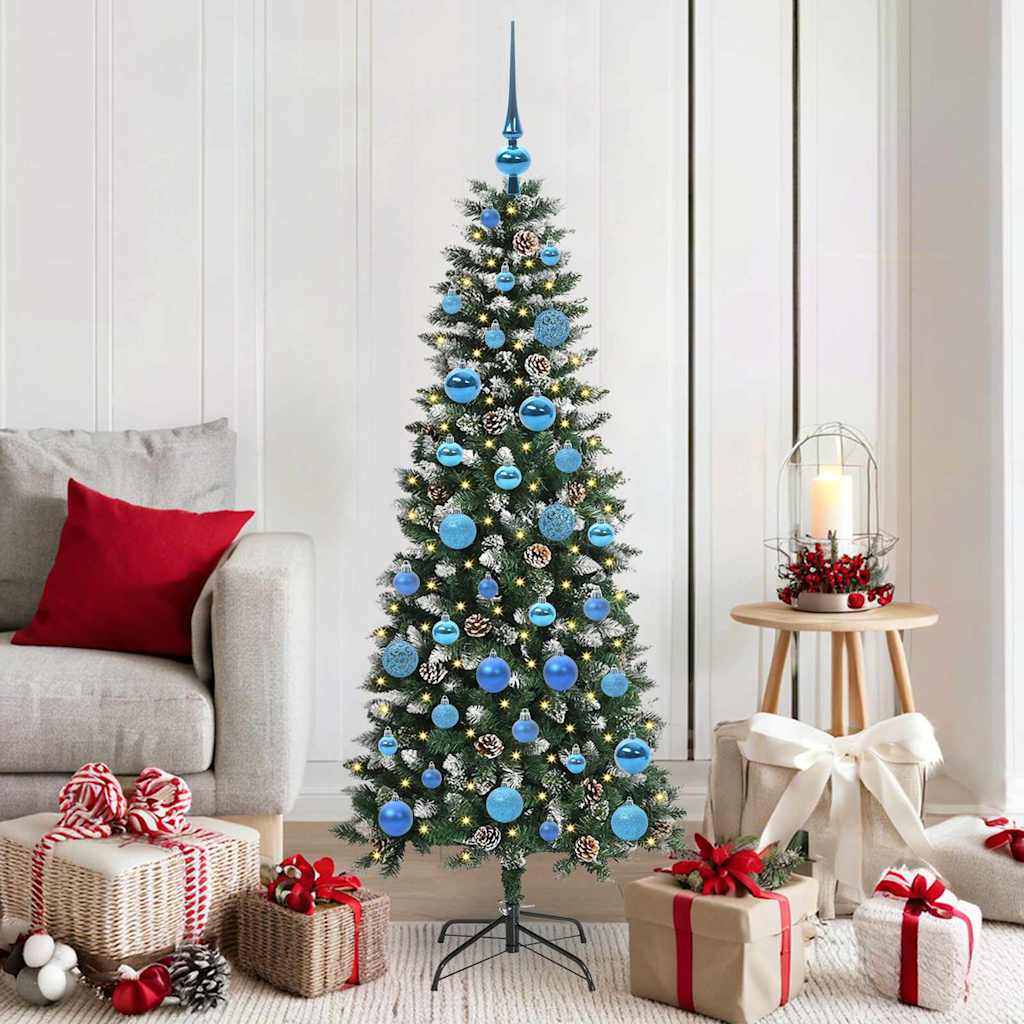 JUNG Vida Künstlicher Weihnachtsbaum mit 150 LEDs mit Ständer Grün 150 cm