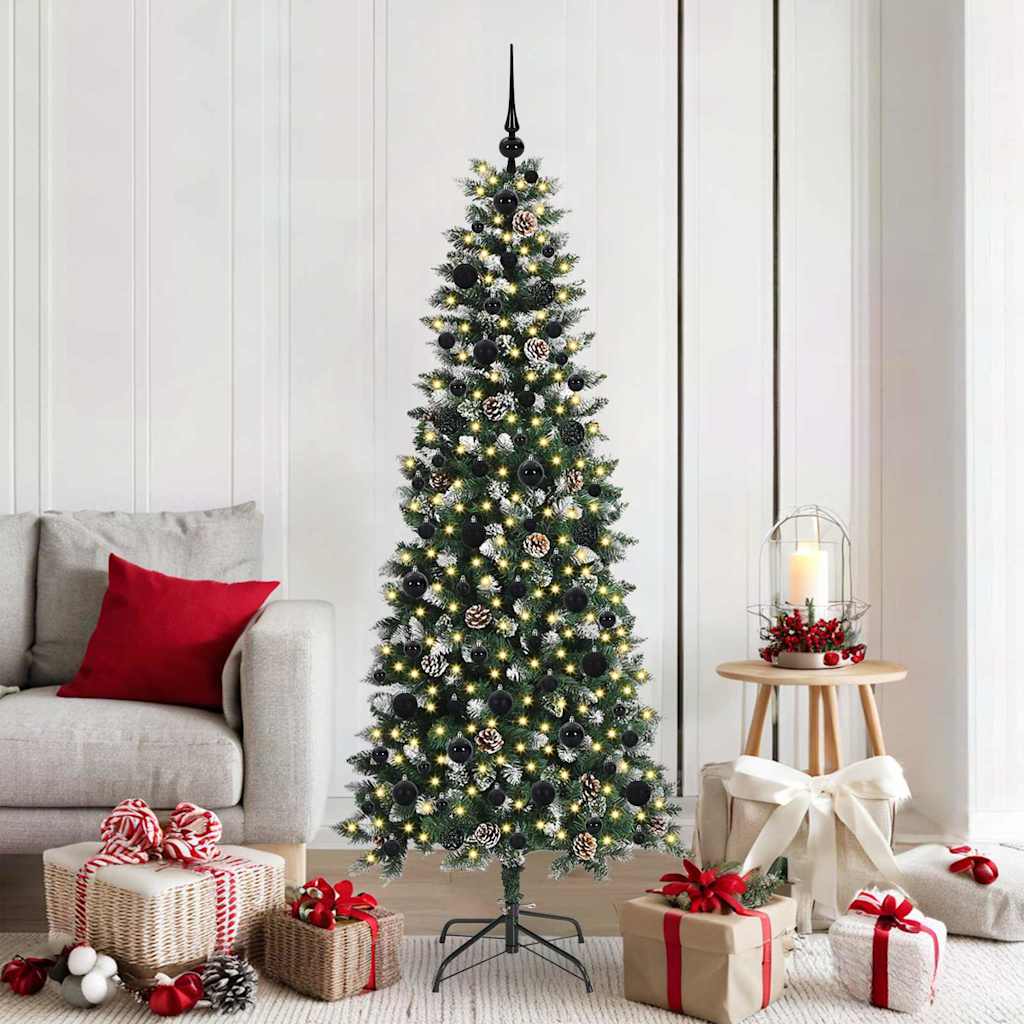 JUNG Vida Künstlicher Weihnachtsbaum mit 300 LEDs mit Ständer Grün 180 cm