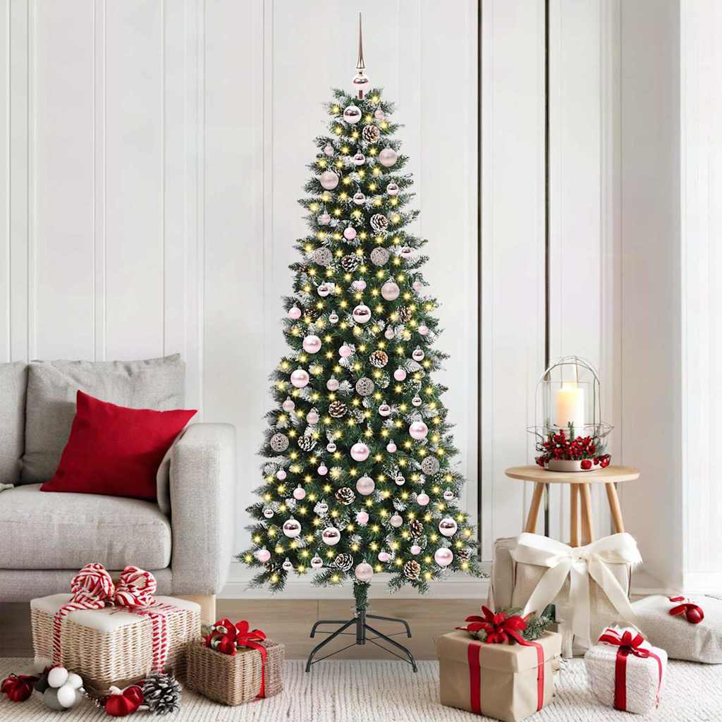 JUNG Vida Künstlicher Weihnachtsbaum mit 300 LEDs mit Ständer Grün 180 cm