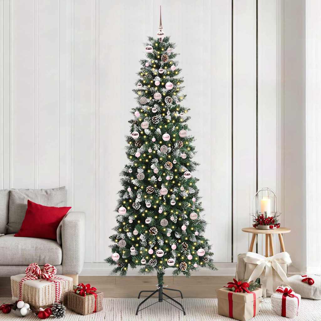 JUNG Vida Künstlicher Weihnachtsbaum mit 300 LEDs mit Ständer Grün 240 cm