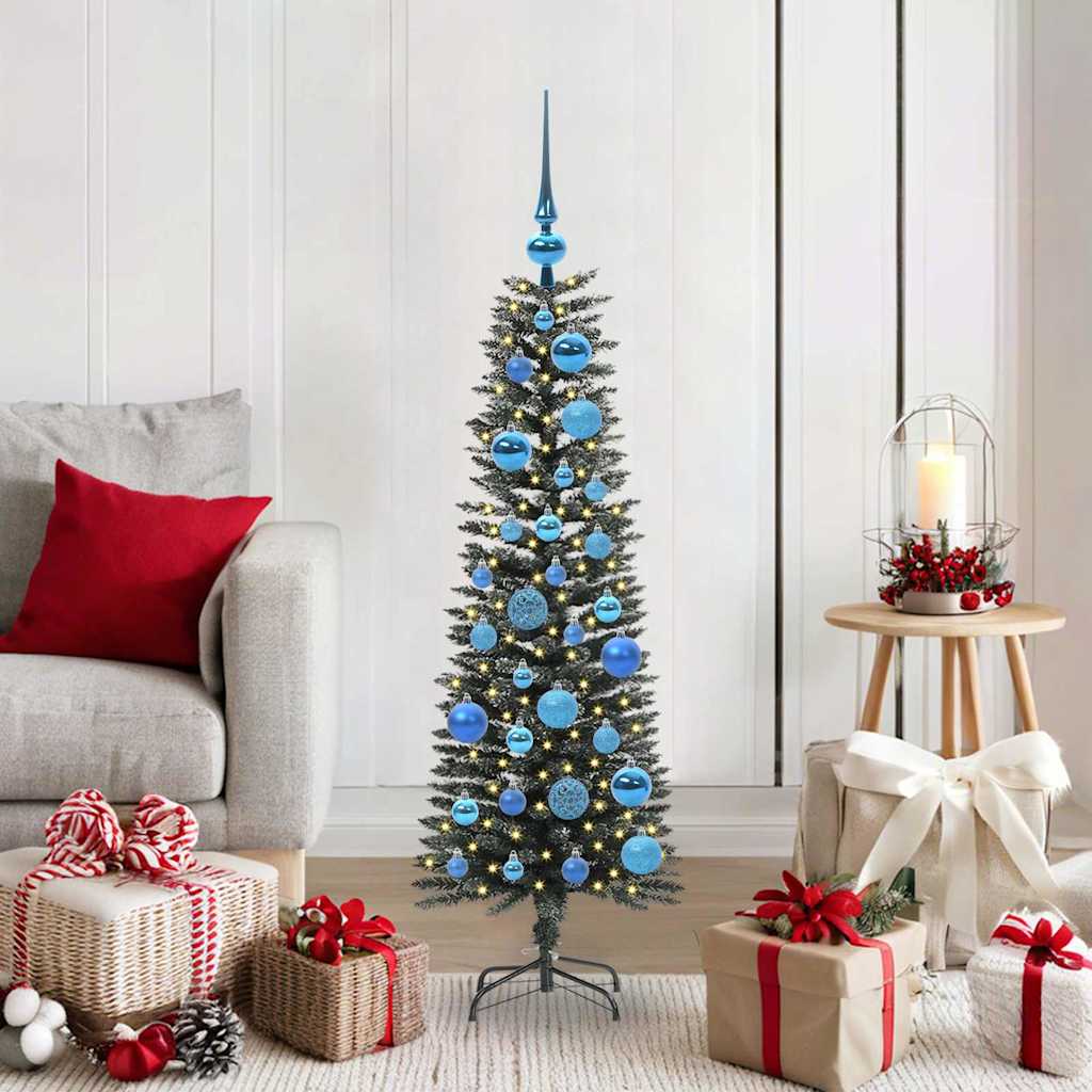 JUNG Vida Künstlicher Weihnachtsbaum mit 150 LEDs mit Ständer Grün 120 cm