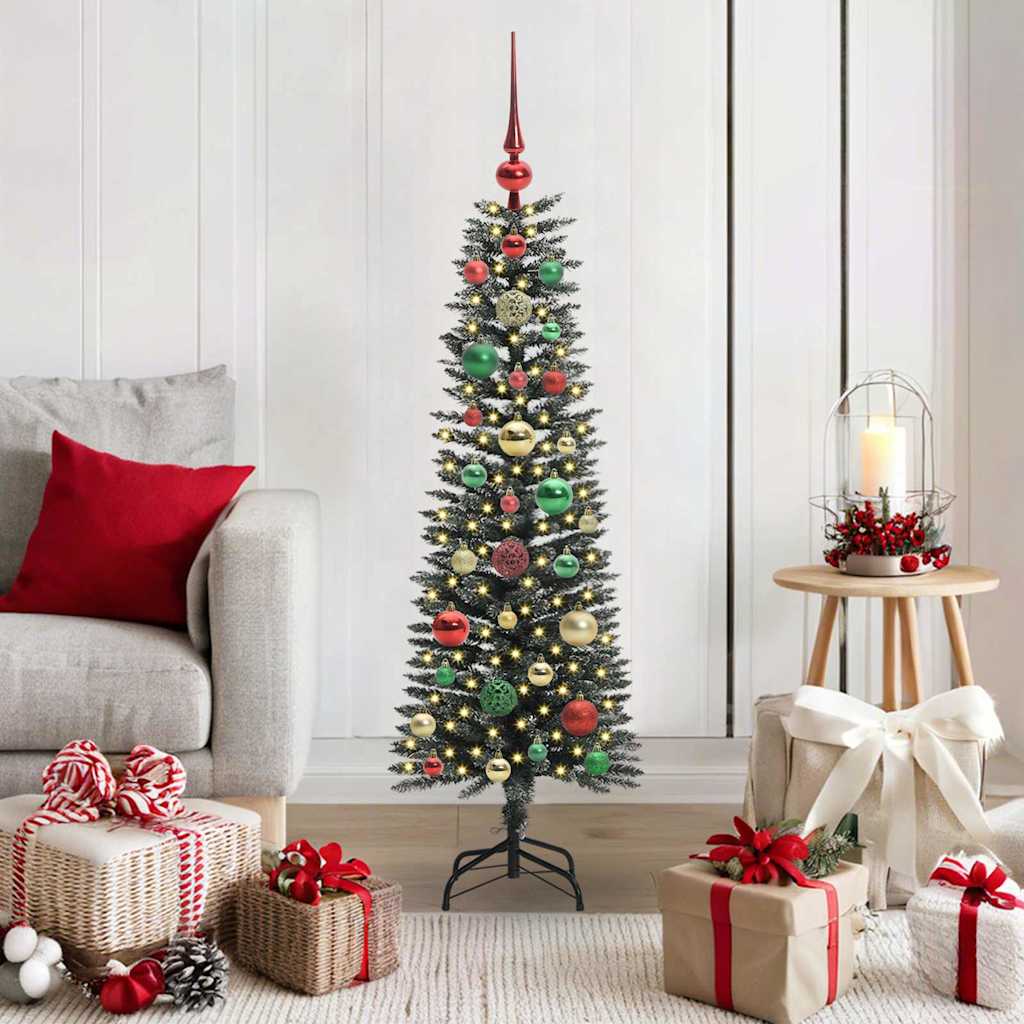 JUNG Vida Künstlicher Weihnachtsbaum mit 150 LEDs mit Ständer Grün 120 cm