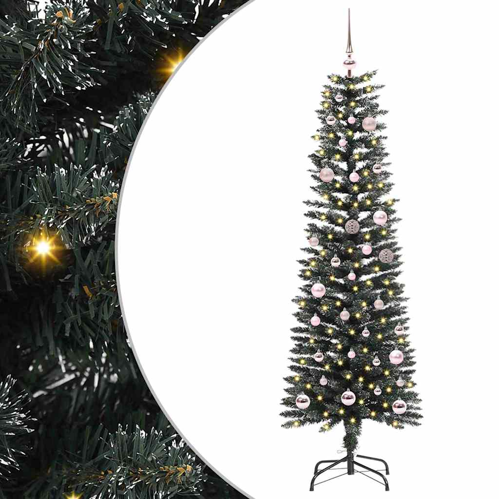 JUNG Vida Künstlicher Weihnachtsbaum mit 150 LEDs mit Ständer Grün 150 cm