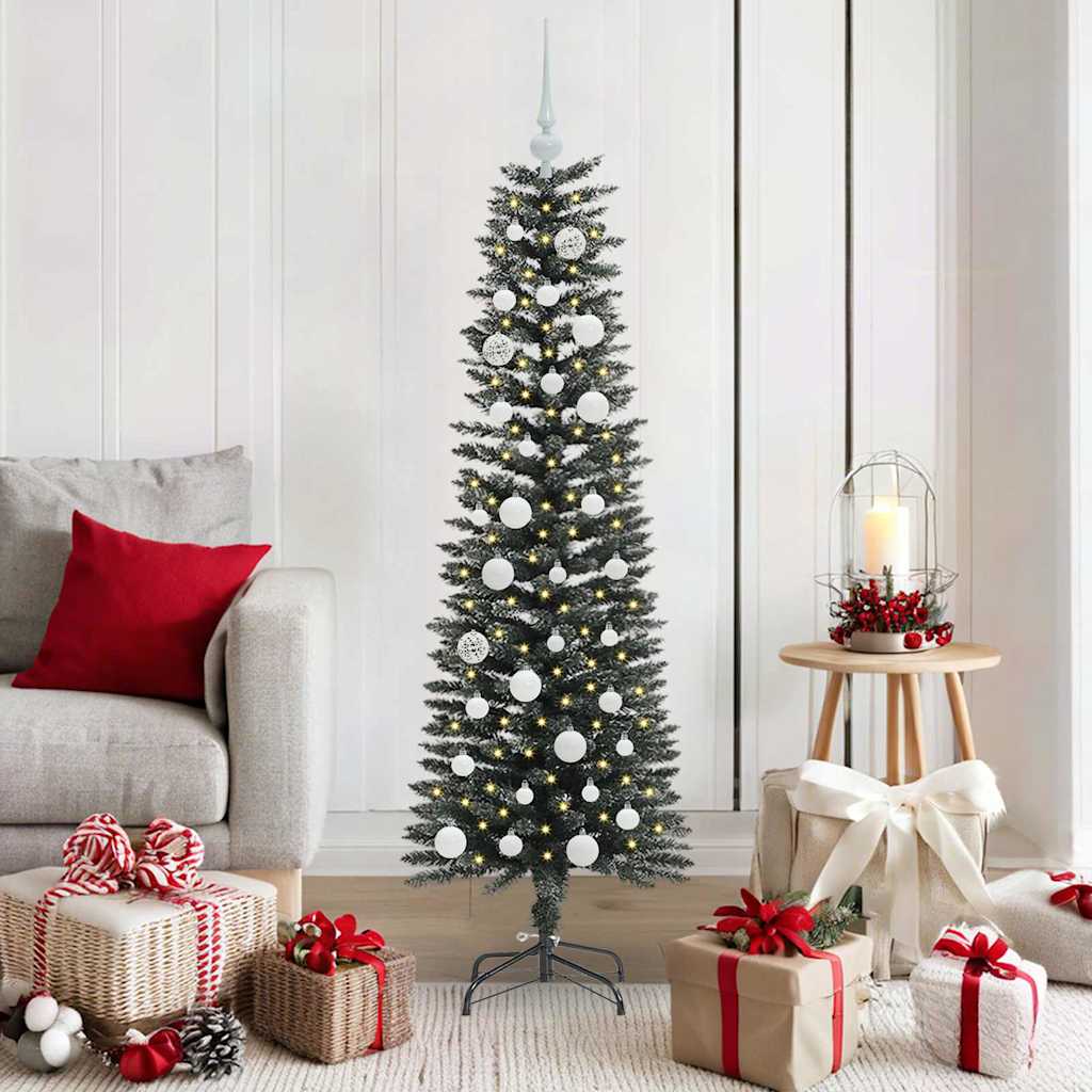 JUNG Vida Künstlicher Weihnachtsbaum mit 150 LEDs mit Ständer Grün 150 cm