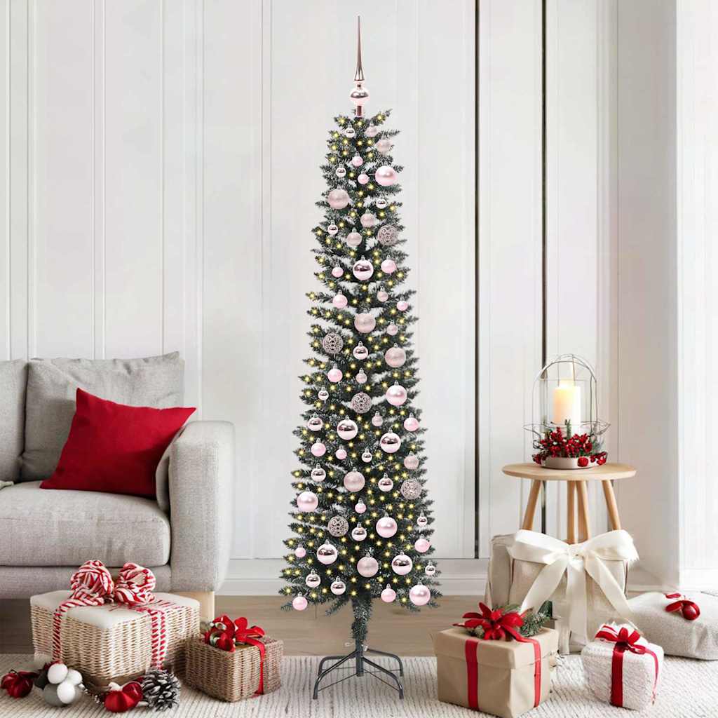 JUNG Vida Künstlicher Weihnachtsbaum mit 300 LEDs mit Ständer Grün 180 cm