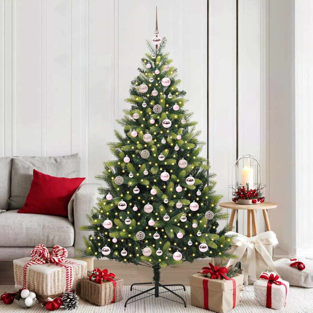 JUNG Vida Künstlicher Klapp-Weihnachtsbaum mit 300 LEDs Grün 180 cm