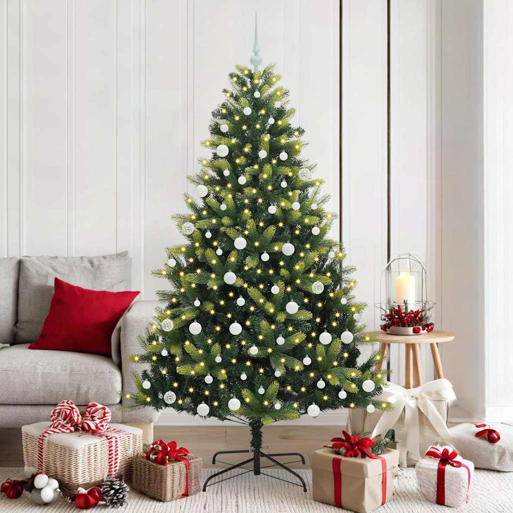 JUNG Vida Künstlicher Klapp-Weihnachtsbaum mit 300 LEDs Grün 180 cm