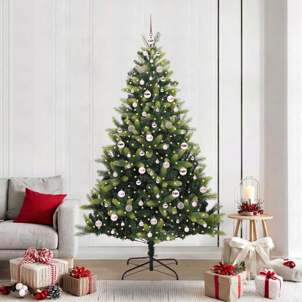 JUNG Vida Künstlicher Klapp-Weihnachtsbaum mit 300 LEDs Grün 210 cm
