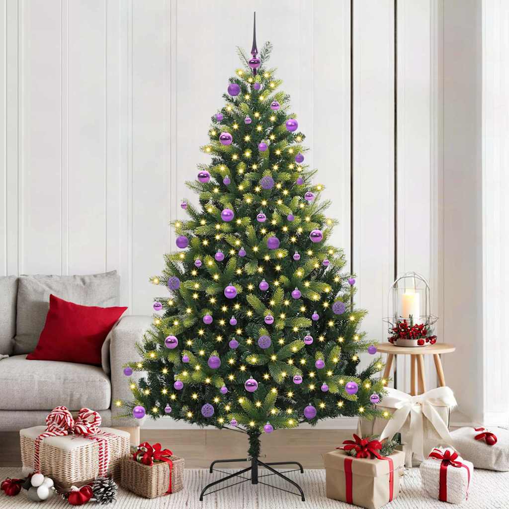 JUNG Vida Künstlicher Klapp-Weihnachtsbaum mit 300 LEDs Grün 210 cm