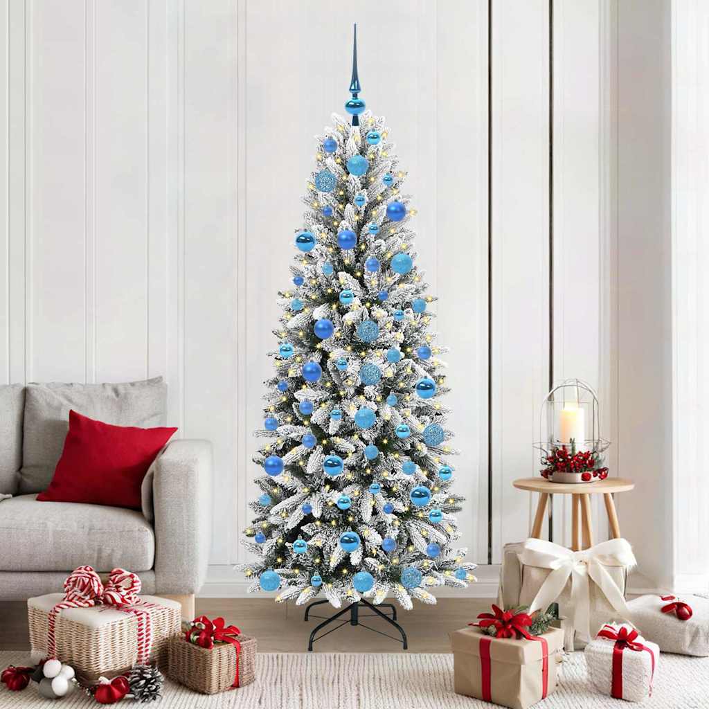 JUNG Vida Künstlicher Weihnachtsbaum mit 300 LEDs mit Ständer Weiß 180 cm