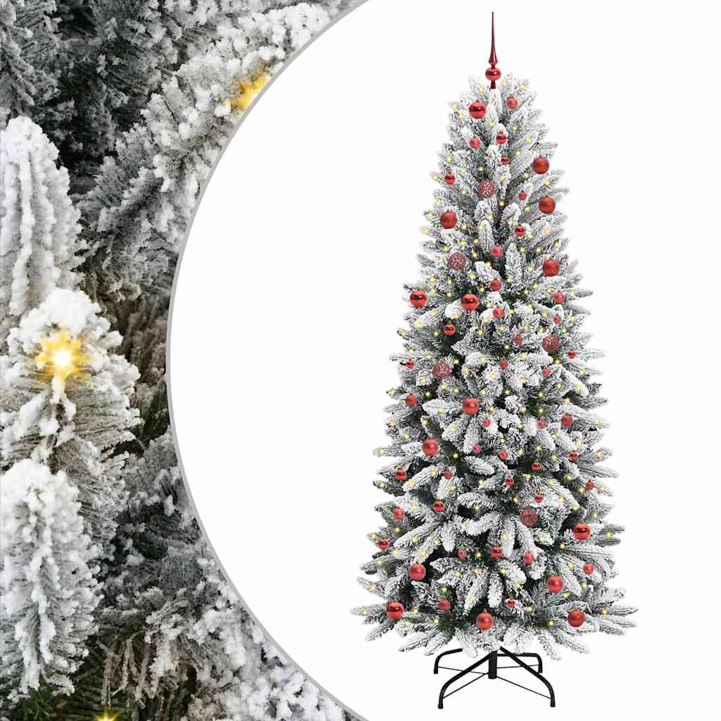 JUNG Vida Künstlicher Weihnachtsbaum mit 300 LEDs mit Ständer Weiß 210 cm