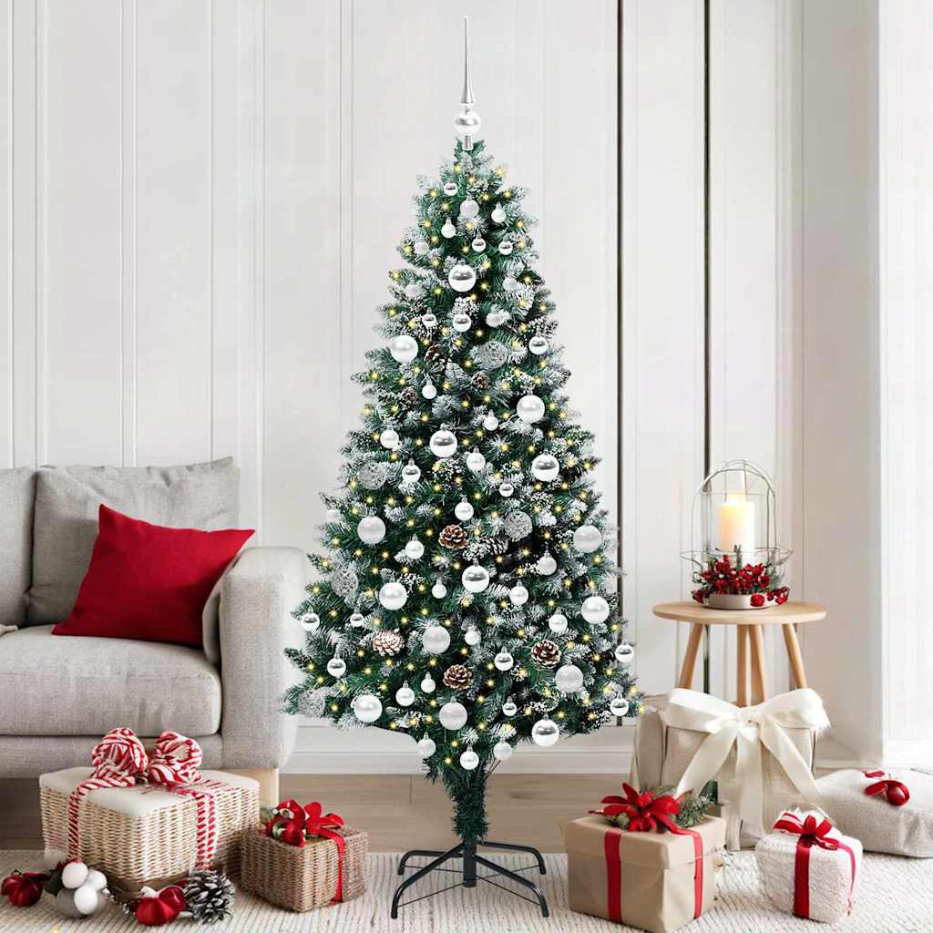 JUNG Vida Künstlicher Weihnachtsbaum mit 300 LEDs mit Ständer Grün 180 cm