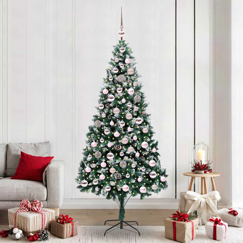 JUNG Vida Künstlicher Weihnachtsbaum mit 300 LEDs mit Ständer Grün 210 cm