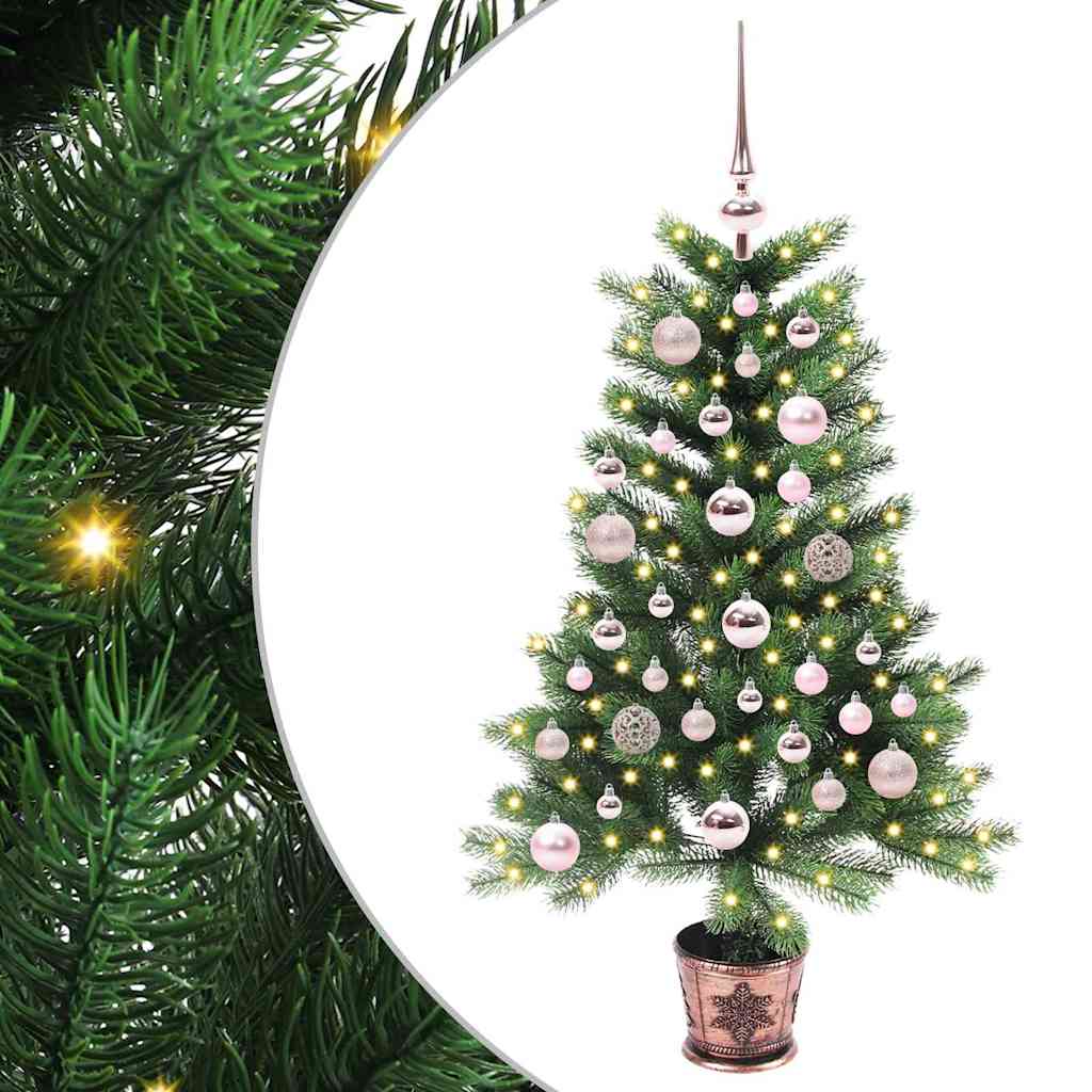 JUNG Vida Weihnachtsbaum mit 150 LEDs mit Ständer Grün 90 cm PE