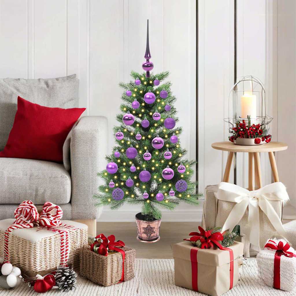 JUNG Vida Weihnachtsbaum mit 150 LEDs mit Ständer Grün 90 cm PE
