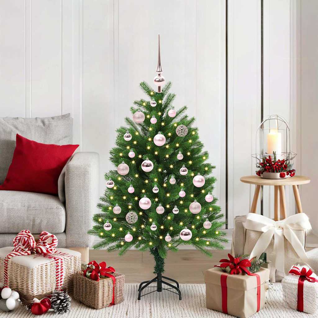 JUNG Vida Weihnachtsbaum mit 150 LEDs mit Ständer Grün 120 cm PE