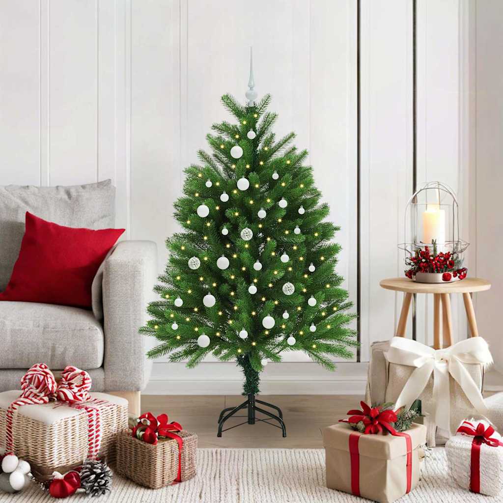 JUNG Vida Weihnachtsbaum mit 150 LEDs mit Ständer Grün 120 cm PE