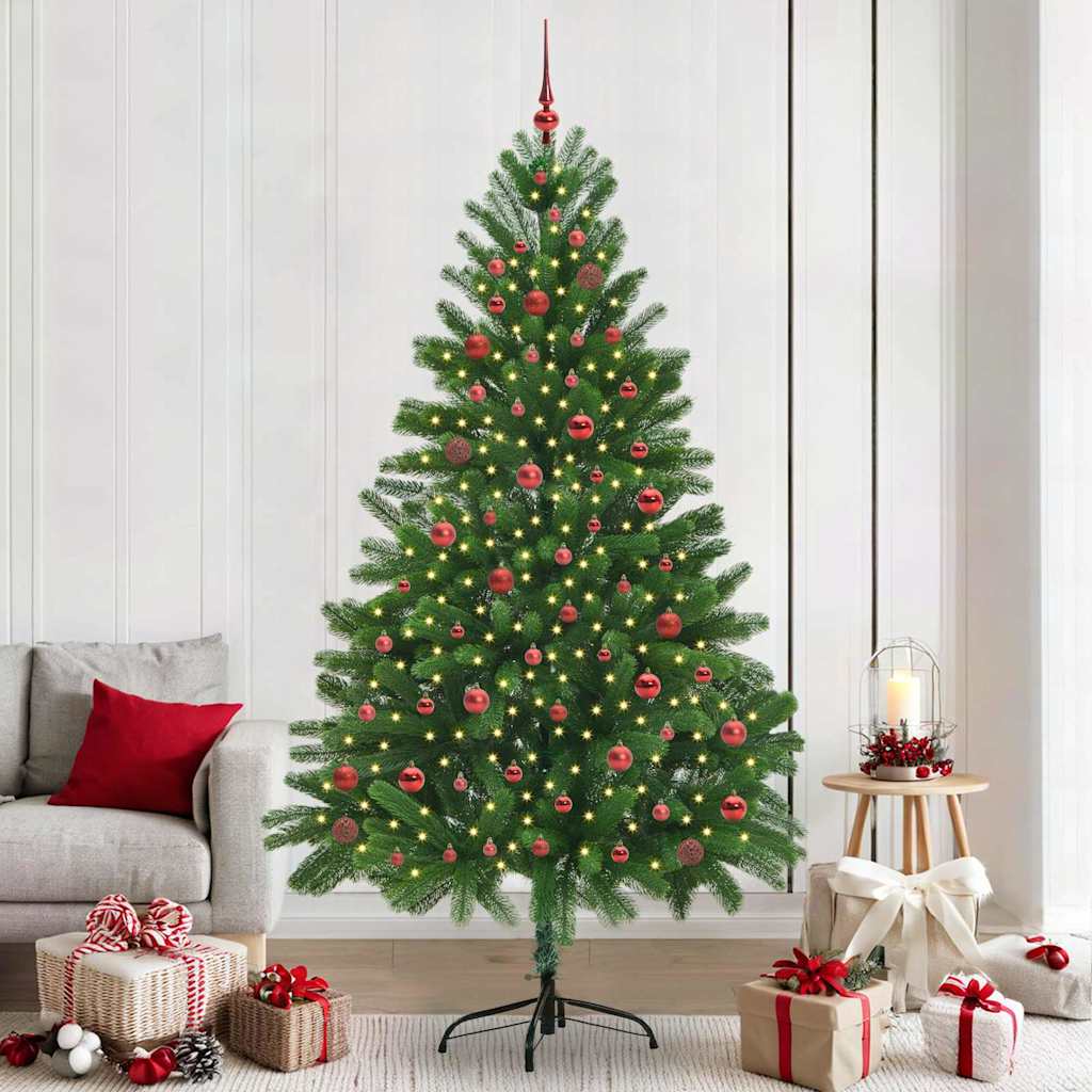 JUNG Vida Weihnachtsbaum mit 300 LEDs mit Ständer Grün 210 cm PE