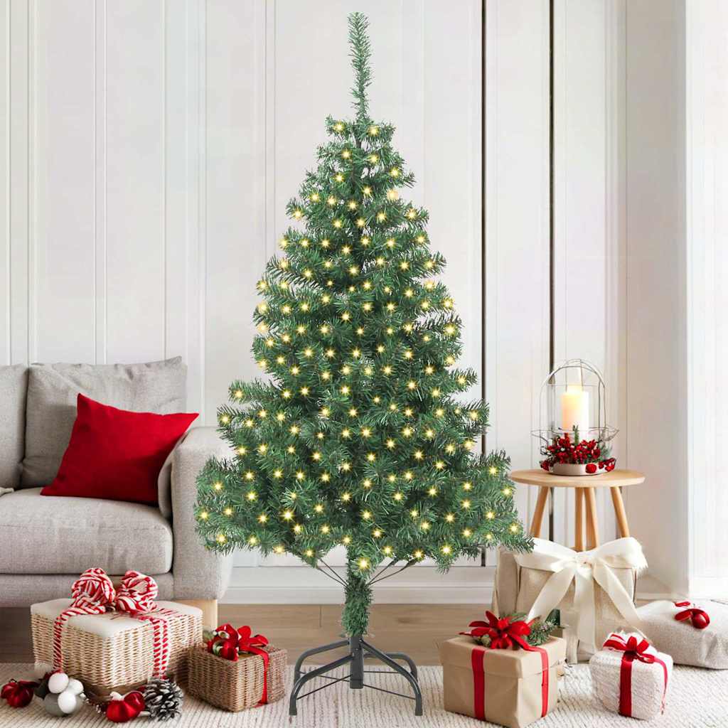 JUNG Vida Weihnachtsbaum mit 300 LEDs mit Ständer Grün 180 cm PVC