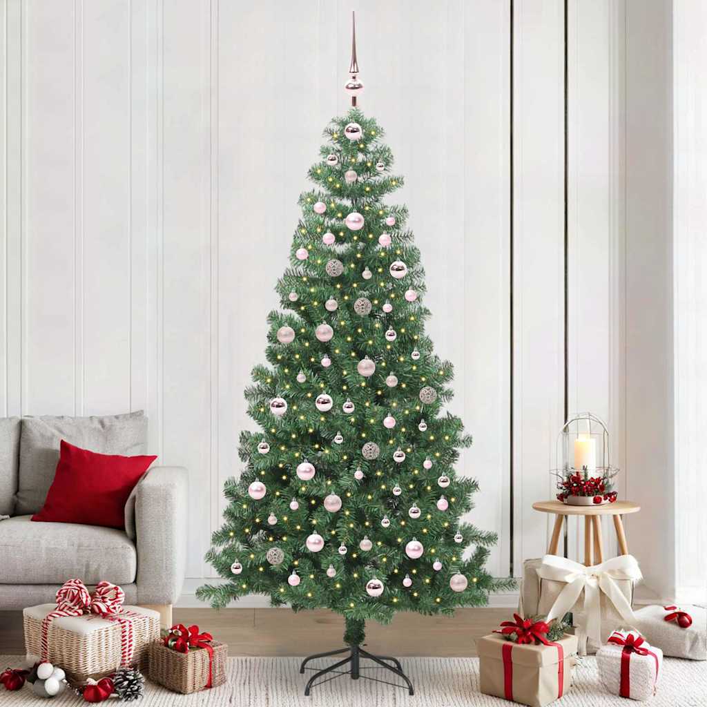 JUNG Vida Weihnachtsbaum mit 300 LEDs mit Ständer Grün 240 cm PVC