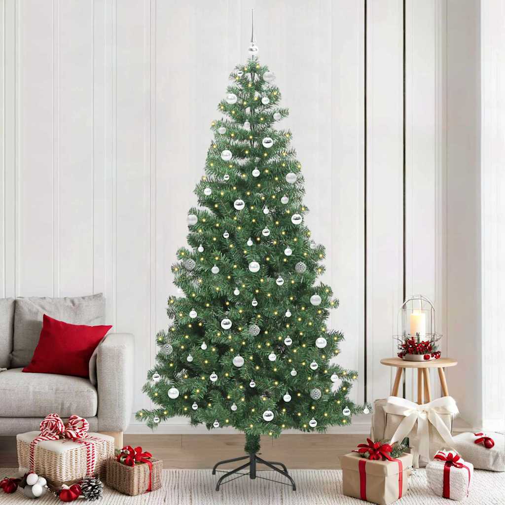 JUNG Vida Weihnachtsbaum mit 300 LEDs mit Ständer Grün 240 cm PVC