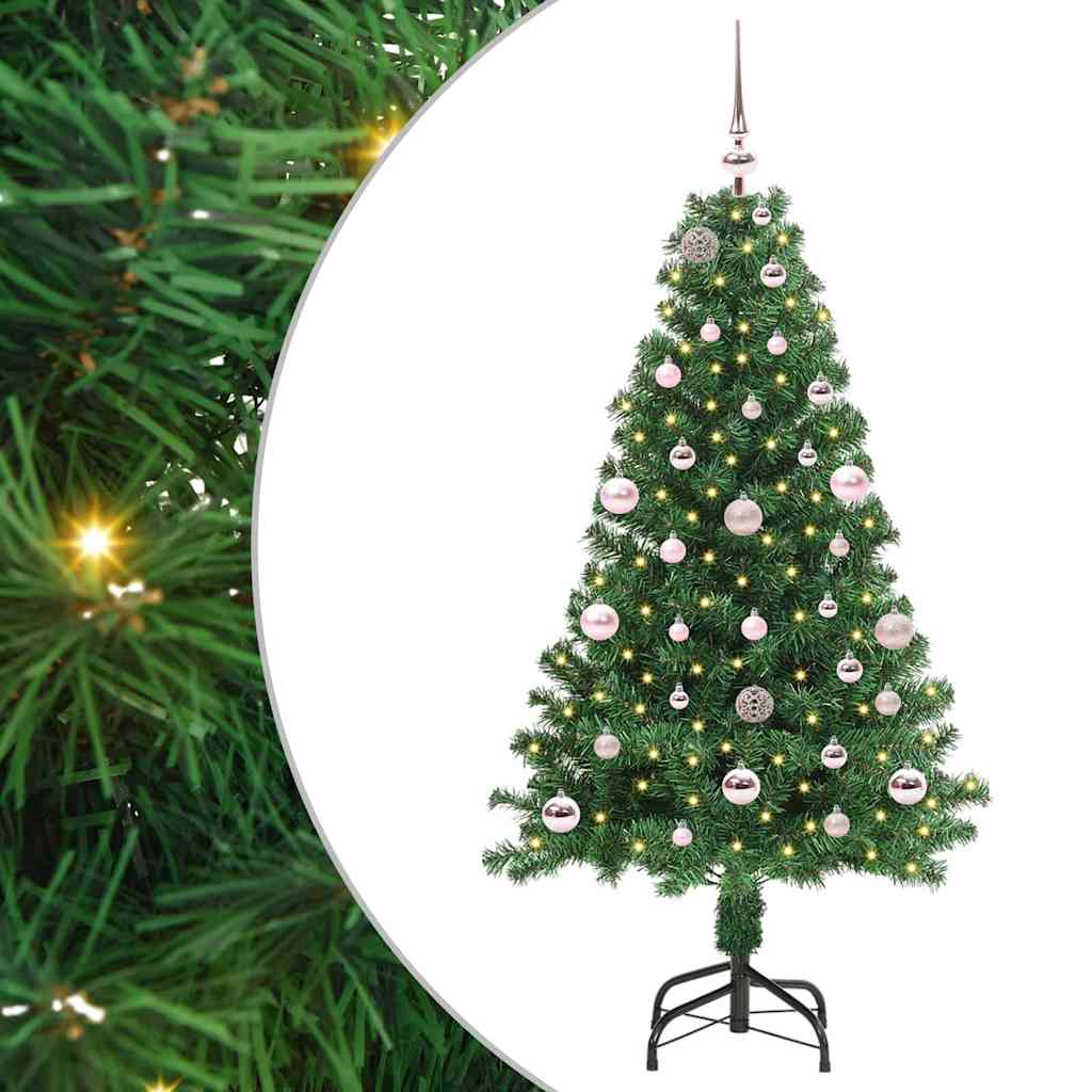 JUNG Vida Künstlicher Weihnachtsbaum mit 150 LEDs mit Ständer Grün 150 cm