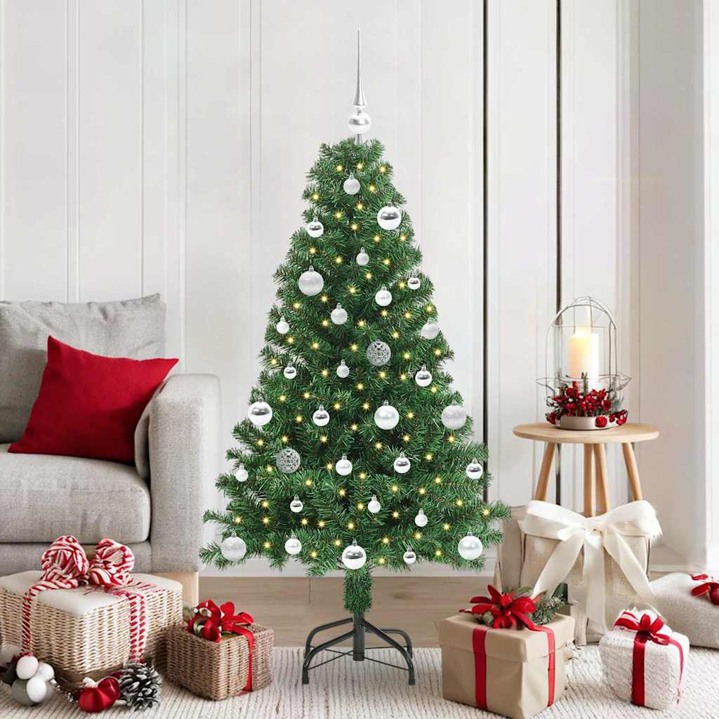 JUNG Vida Künstlicher Weihnachtsbaum mit 150 LEDs mit Ständer Grün 150 cm