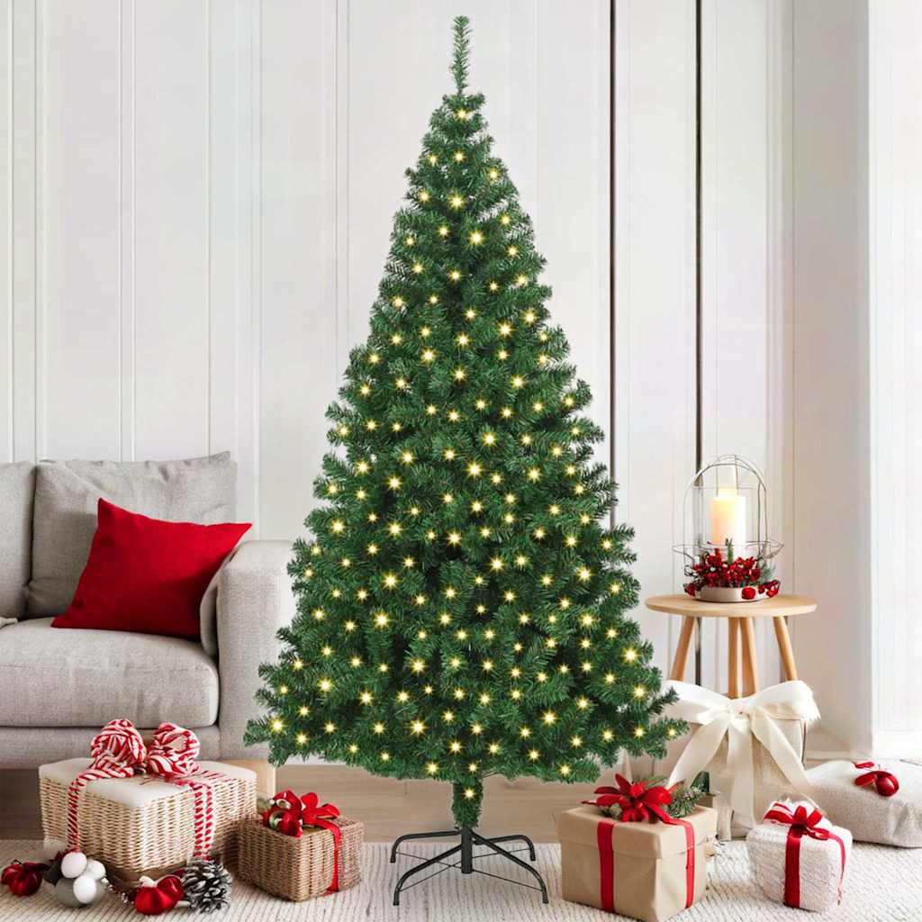 JUNG Vida Künstlicher Weihnachtsbaum mit 300 LEDs mit Ständer Grün 180 cm