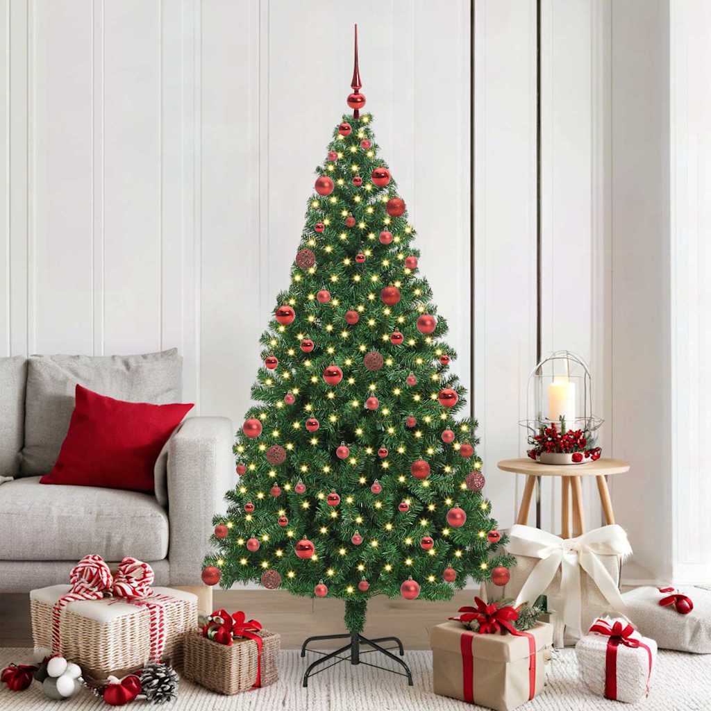 JUNG Vida Künstlicher Weihnachtsbaum mit 300 LEDs mit Ständer Grün 180 cm