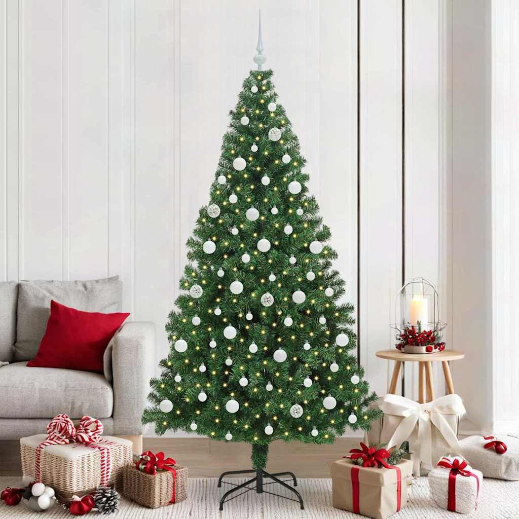JUNG Vida Künstlicher Weihnachtsbaum mit 300 LEDs mit Ständer Grün 210 cm