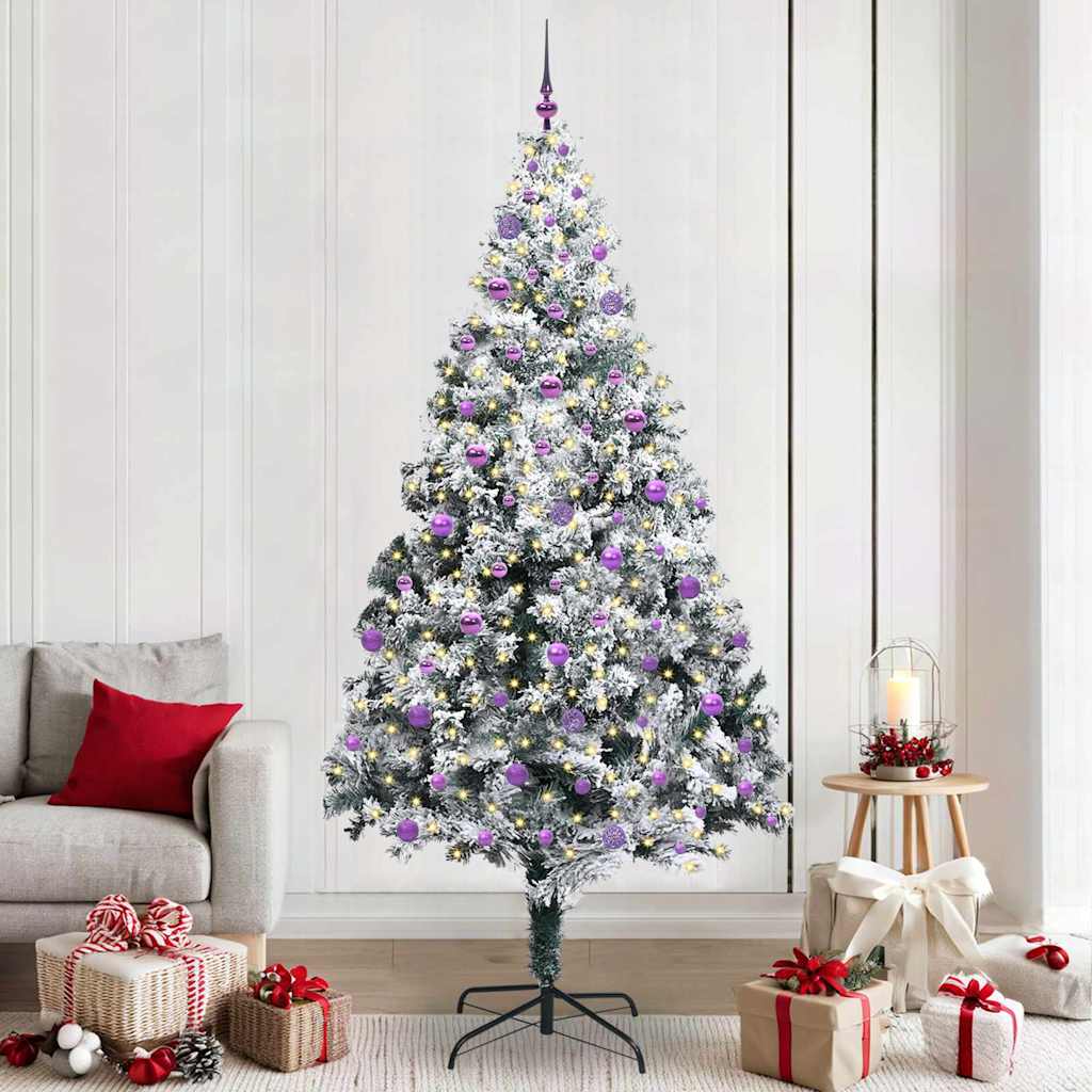 JUNG Vida Künstlicher Weihnachtsbaum mit 300 LEDs mit Ständer Weiß 240 cm