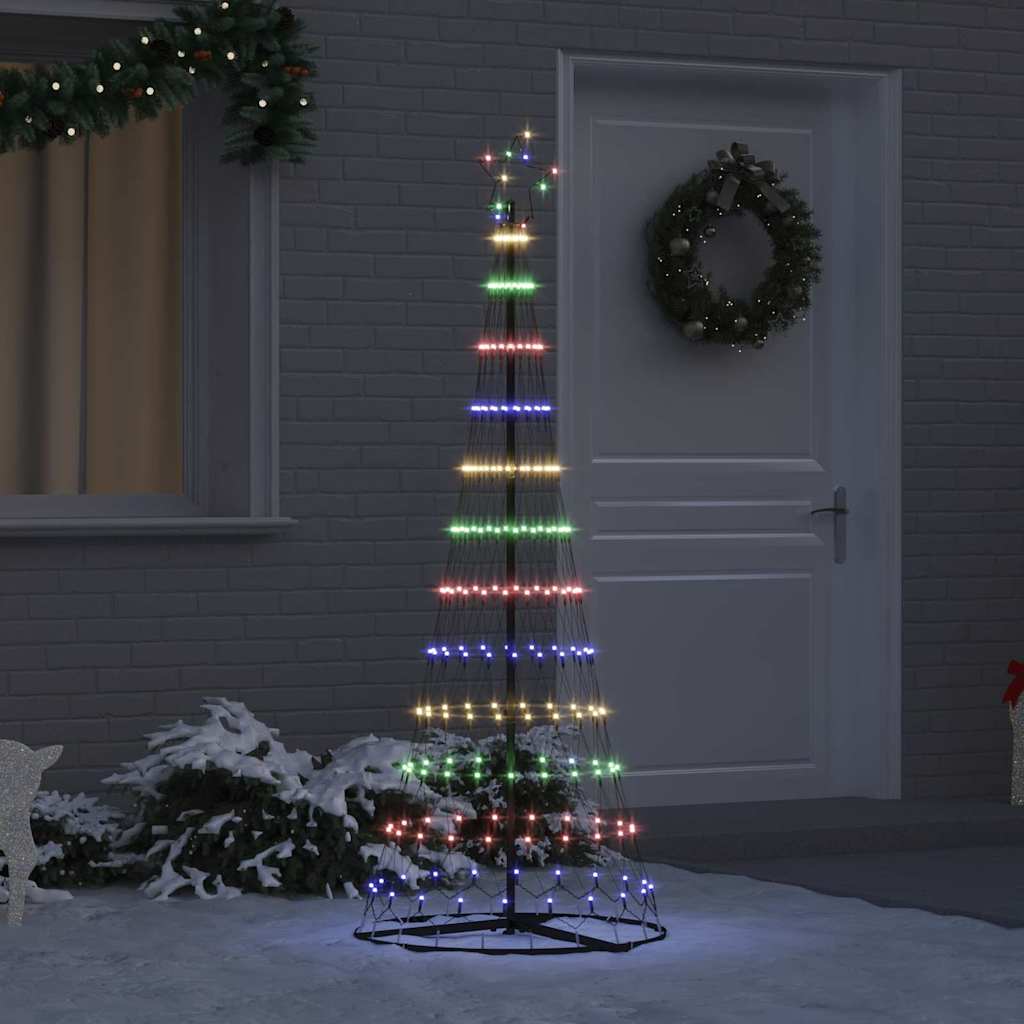 JUNG Vida LED-Weihnachtsbaum mit 230 LEDs Mehrfarbig 184,5 cm Metall