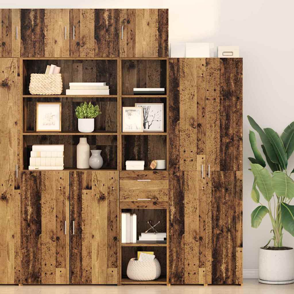JUNG Vida Highboard Altholz 40 x 42,5 x 185 cm Holzwerkstoff