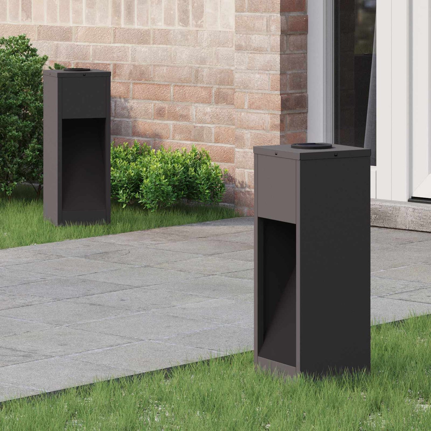 JUNG Vida Solar LED Wegeleuchte 2 pcs Schwarz Kalt gewalzter Stahl