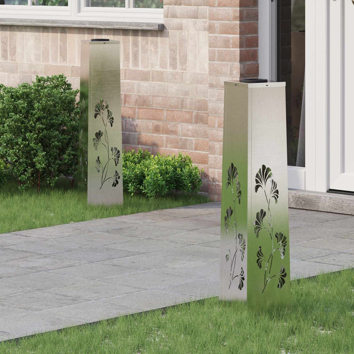 JUNG Vida Solar LED Weg Licht 2 pcs Rostig Edelstahl