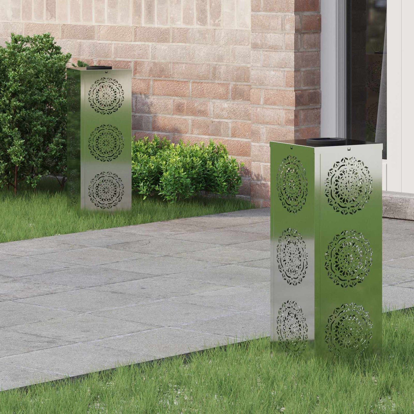 JUNG Vida Solar LED Weg Licht 2 pcs Rostig Wetterfeststahl