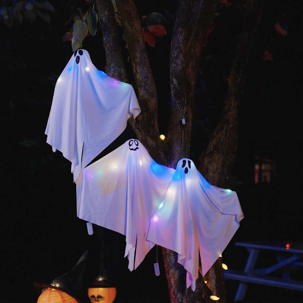 JUNG Vida Hängender Halloween Geist 3 pcs Weiß 52 x 62 cm Polyester