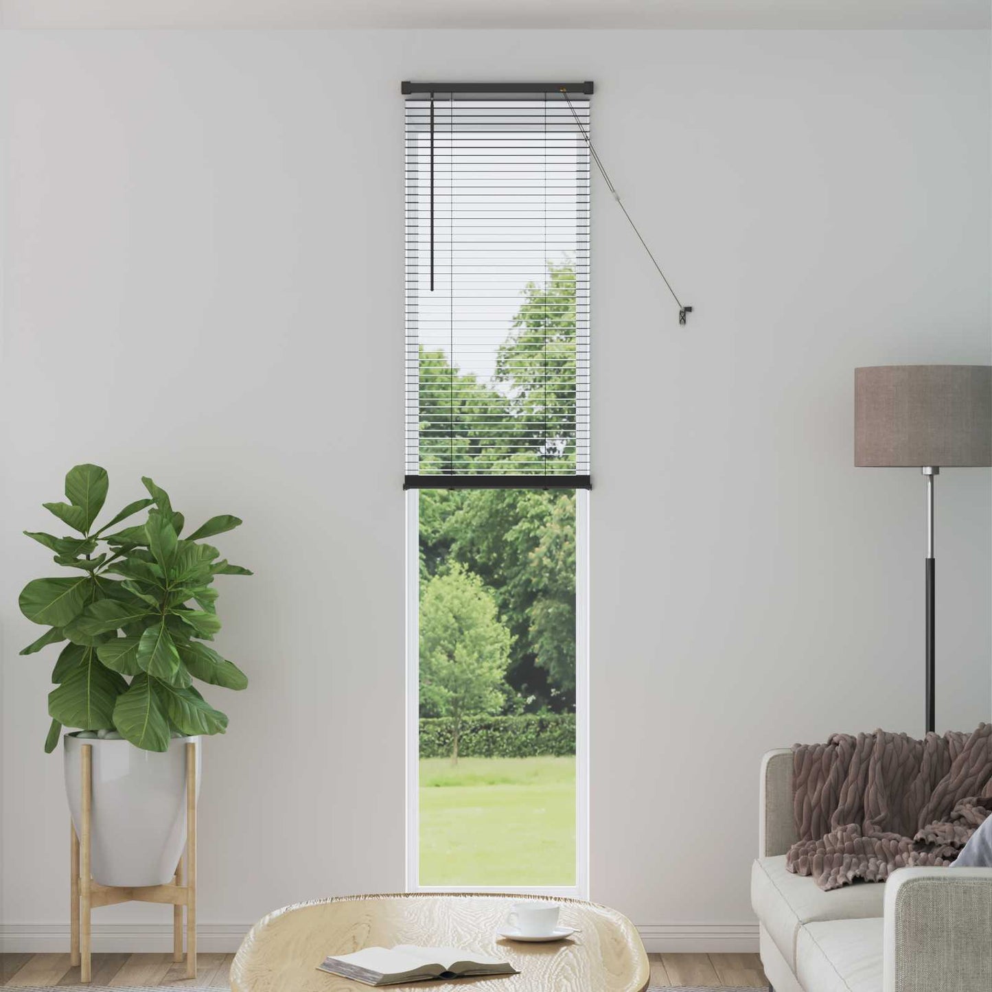 JUNG Vida Venetianer Jalousie Verstellbar Silber Grau 213 x 50 cm PVC
