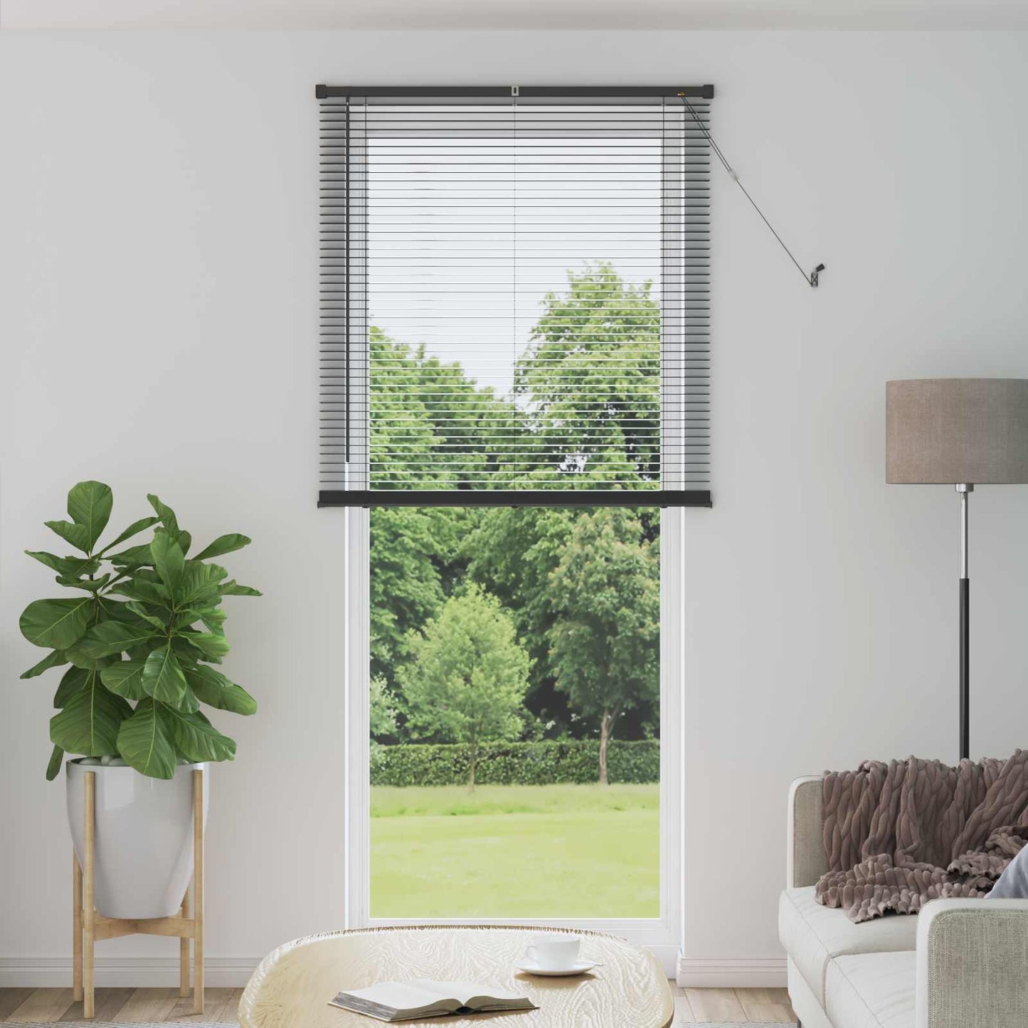 JUNG Vida Venetianer Jalousie Verstellbar Silber Grau 213 x 90 cm PVC