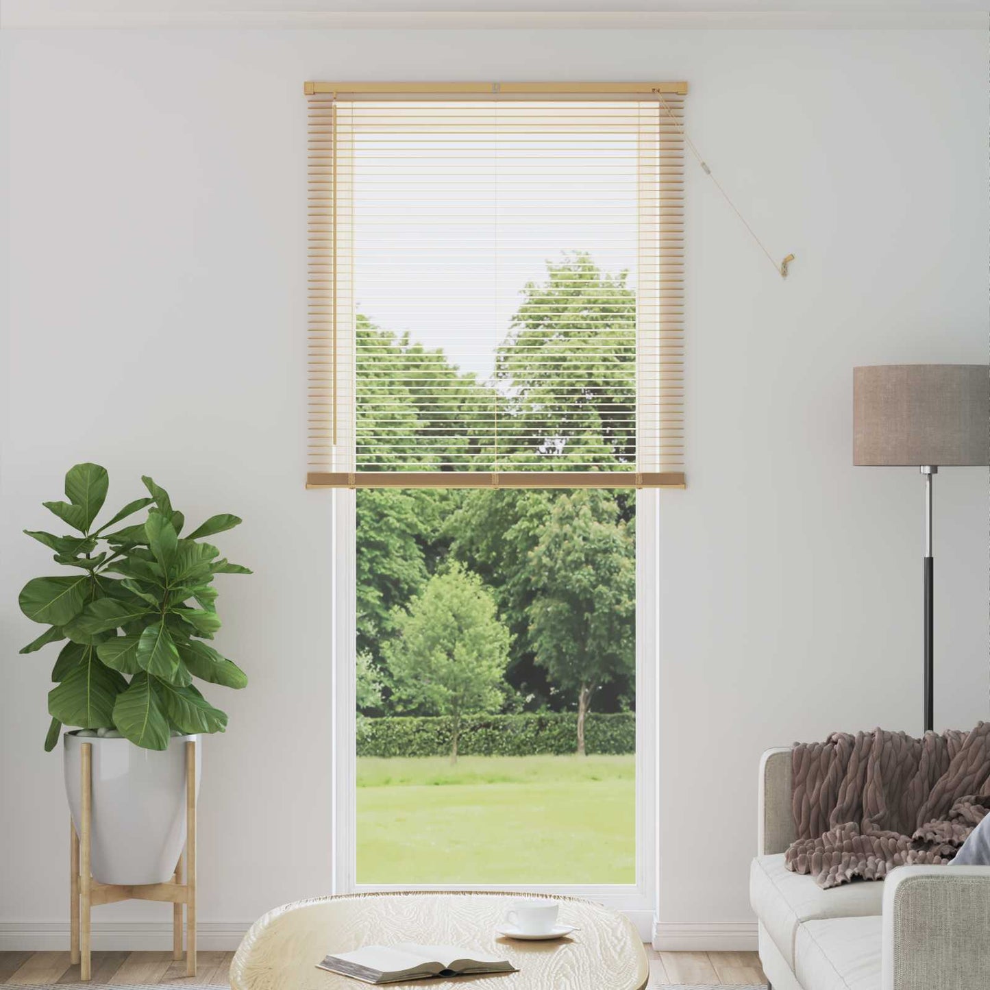 JUNG Vida Venetianer Jalousie Hellbraun mit Muster 213 x 70 cm PVC