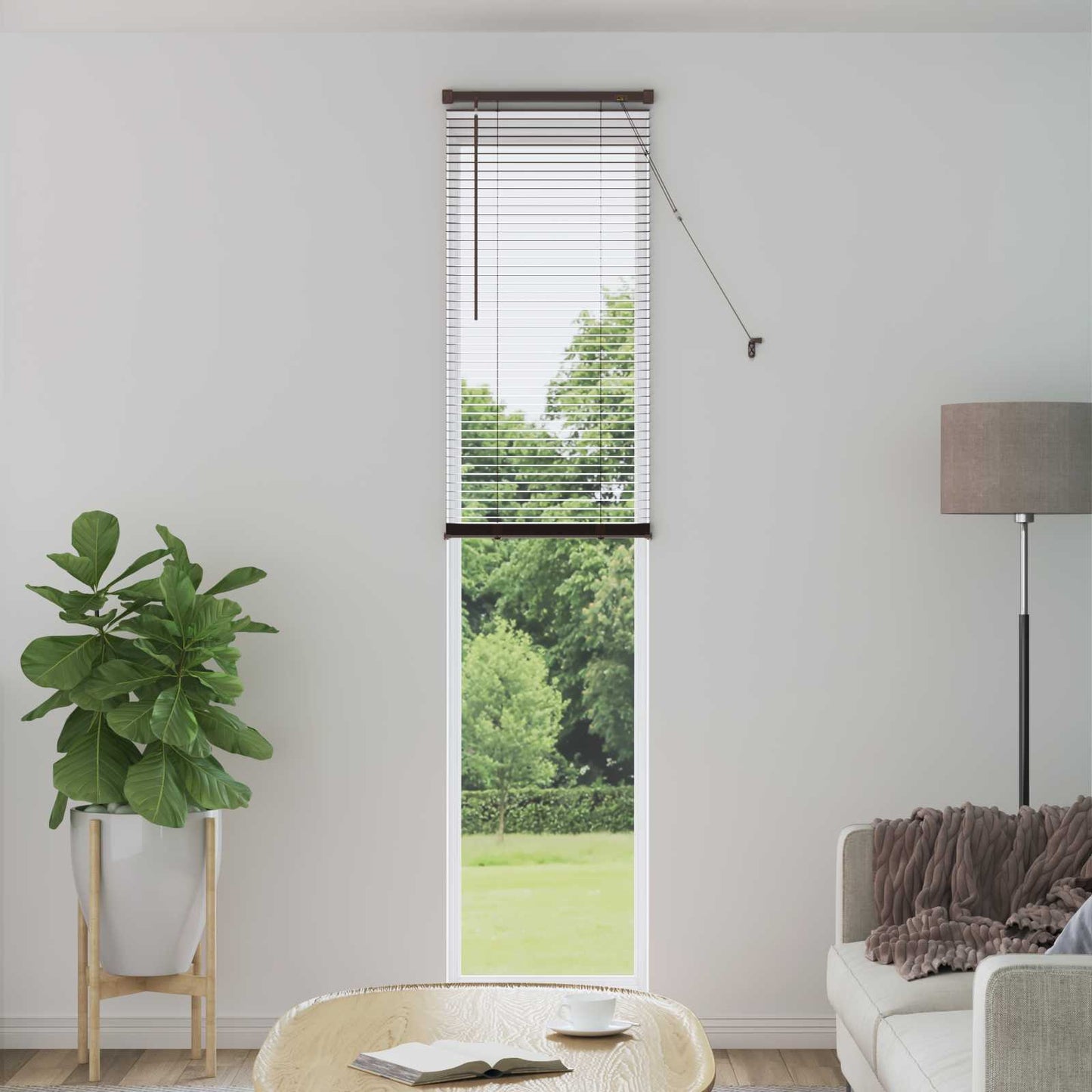 JUNG Vida Venetianer Jalousie Dunkelbraun mit Muster 213 x 40 cm PVC
