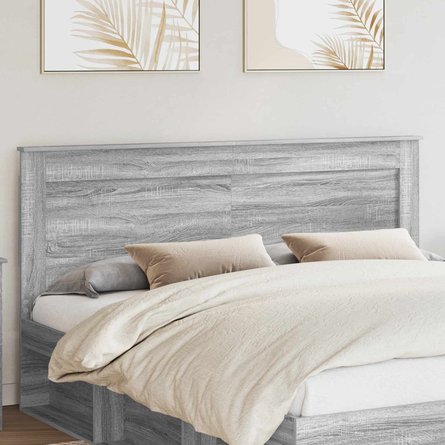 JUNG Vida Kopfteil mit Kopfteil Graues Sonoma 200 cm Holzwerkstoff