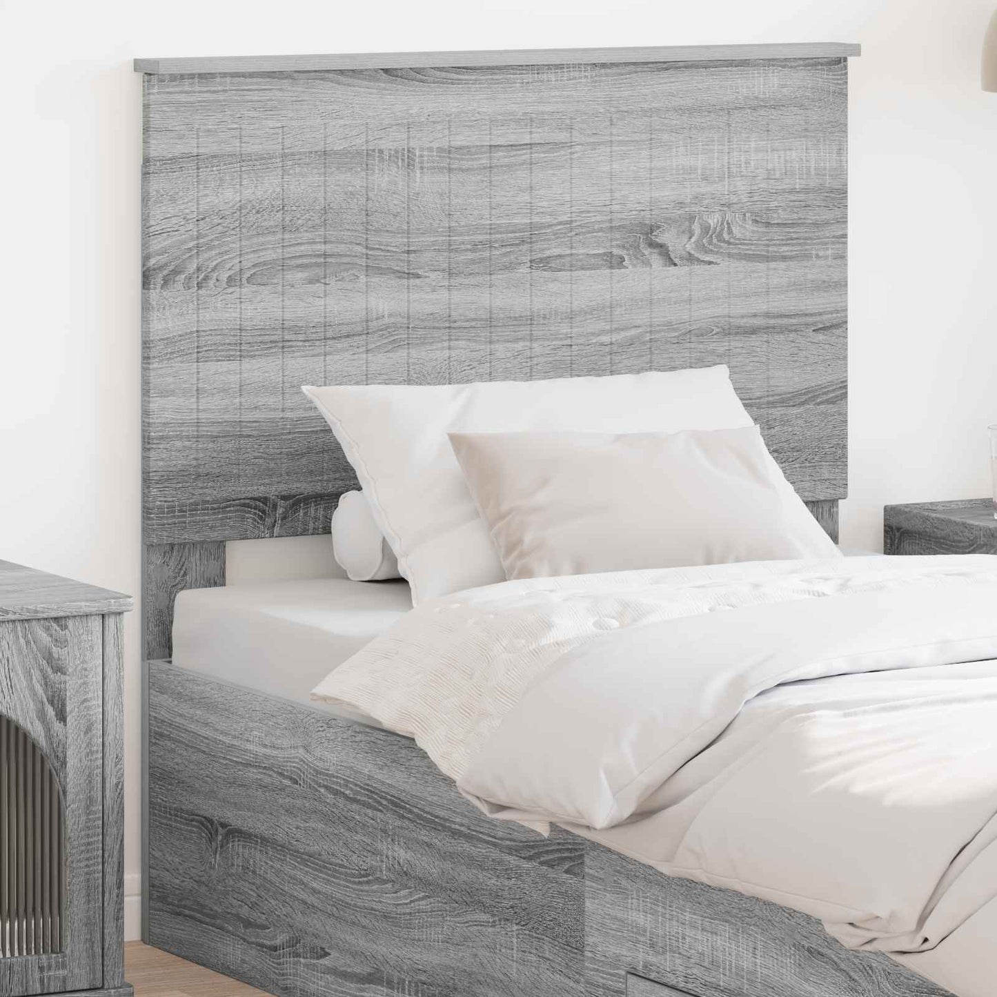 JUNG Vida Kopfteil mit Kopfteil Graues Sonoma 90 cm Holzwerkstoff