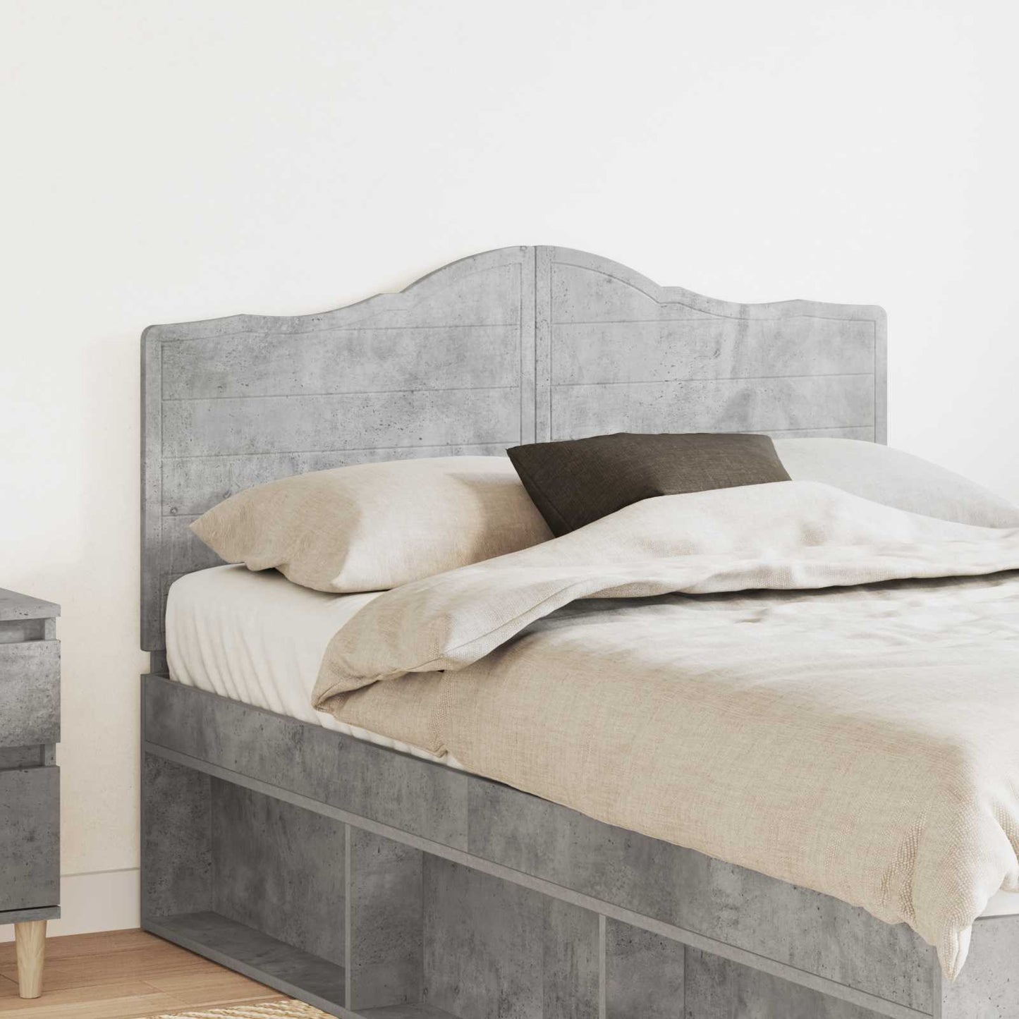JUNG Vida Kopfteil mit Kopfteil Beton Grau 120 cm Holzwerkstoff