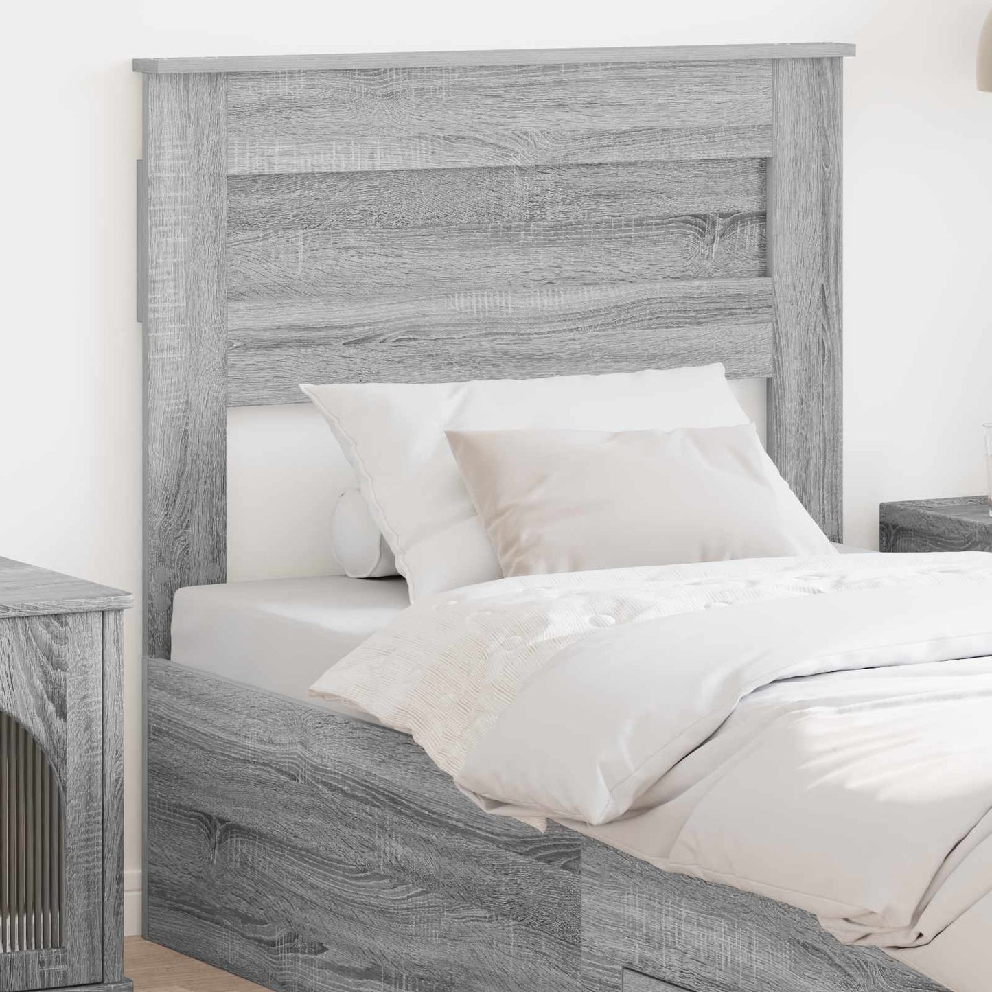 JUNG Vida Kopfteil mit Kopfteil Graues Sonoma 90 cm Holzwerkstoff