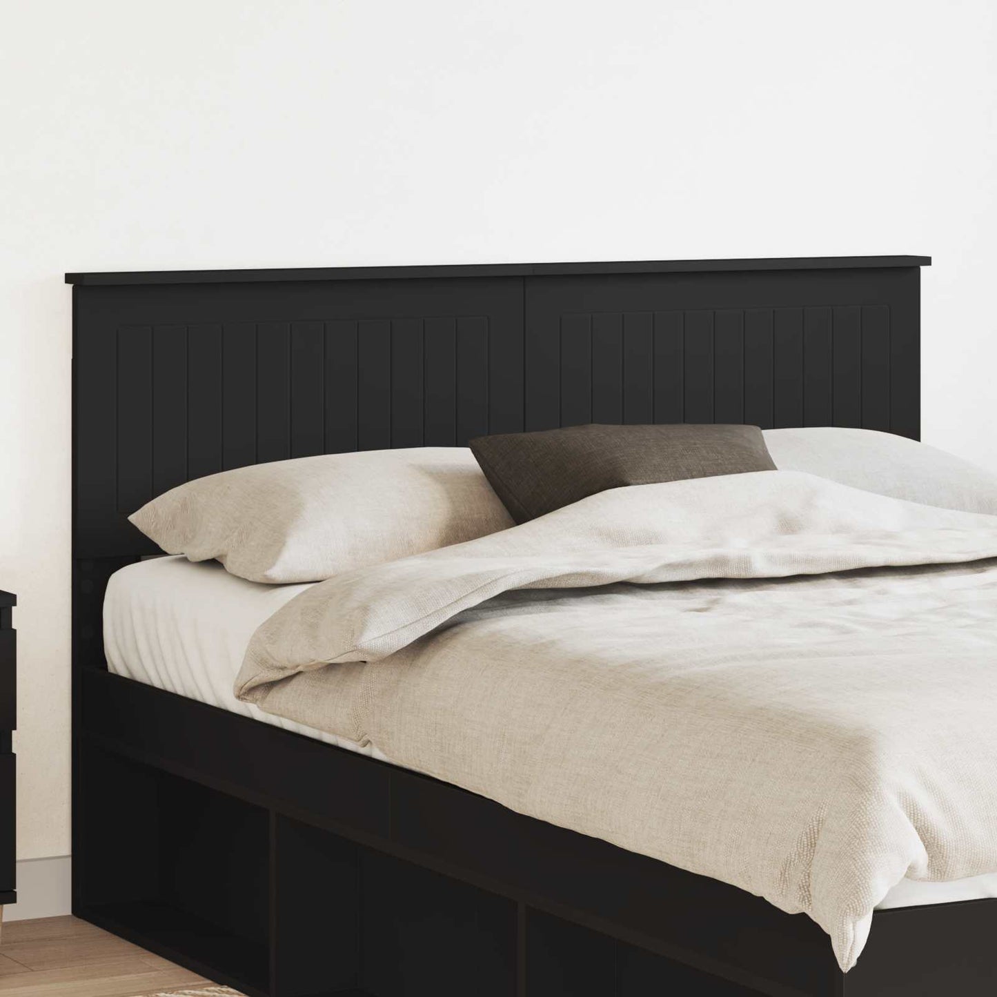 JUNG Vida Kopfteil mit Kopfteil Schwarz Eichen-Optik 140 cm Holzwerkstoff