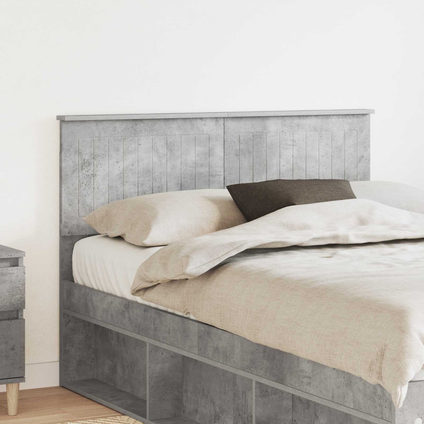 JUNG Vida Kopfteil mit Kopfteil Beton Grau 120 cm Holzwerkstoff