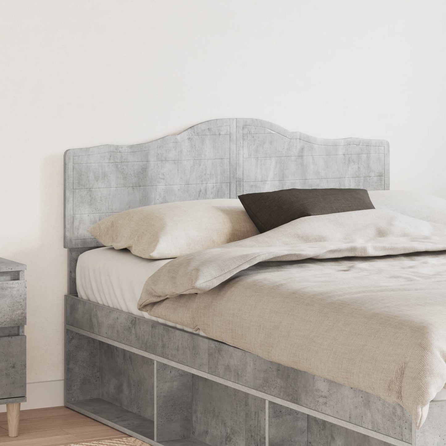 JUNG Vida Kopfteil mit Kopfteil Beton Grau 135 cm Holzwerkstoff